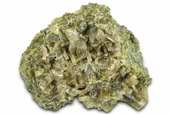 Gemmy Clinozoisite Crystal Cluster - Peru #362120